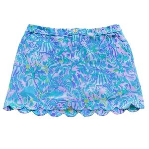 Lilly Pulitzer Blue and Pink Floral Skirt
